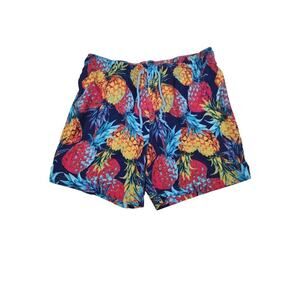 George Men's Stretch Swim Trunks With Pineapples Size XL Vacation Beach Surf